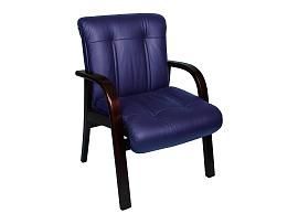 Кресло Алекс CF орех темный/ к/з синий